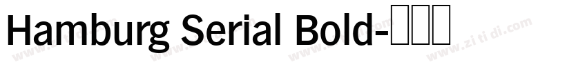 Hamburg Serial Bold字体转换